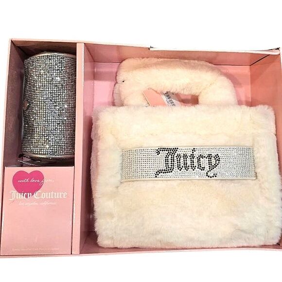 Juicy Couture Angel Mini Tote & Barrel Coin Purse Set - Picture 3 of 10